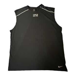 Nike Elite ~ Mens Black Sleeveless Shirt ~ size XXL